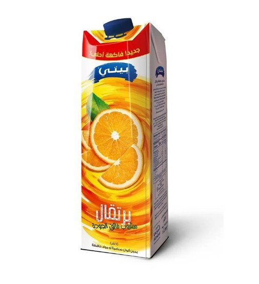 علبه عصير برتقال بيتى لتر