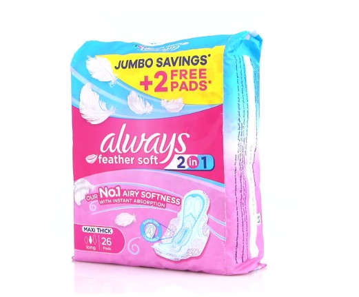 فوط صحيه الويز طويل ماكسى سميكه  نعومه الريش 26 فوطه+ 2 مجانا