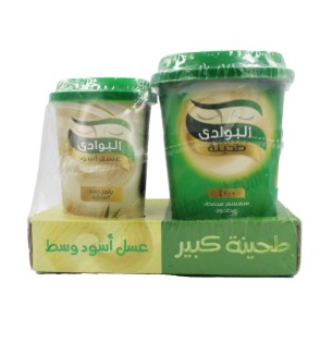 بطرمان عسل اسود البوادى 355 جرام + 125 جرام طحينه