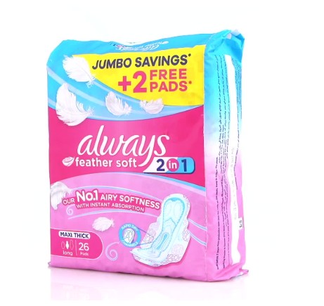 فوط صحيه الويز طويل جدا لايت جامبو نعومه الريش 26 فوطه