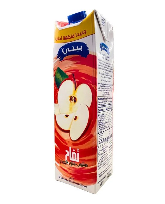 علبه عصير تفاح بيتى لتر