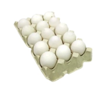 نصف طبق بيض ابيض