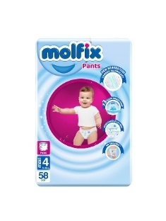 حفاضات مولفكس بانتس مقاس 4 -58 قطعه