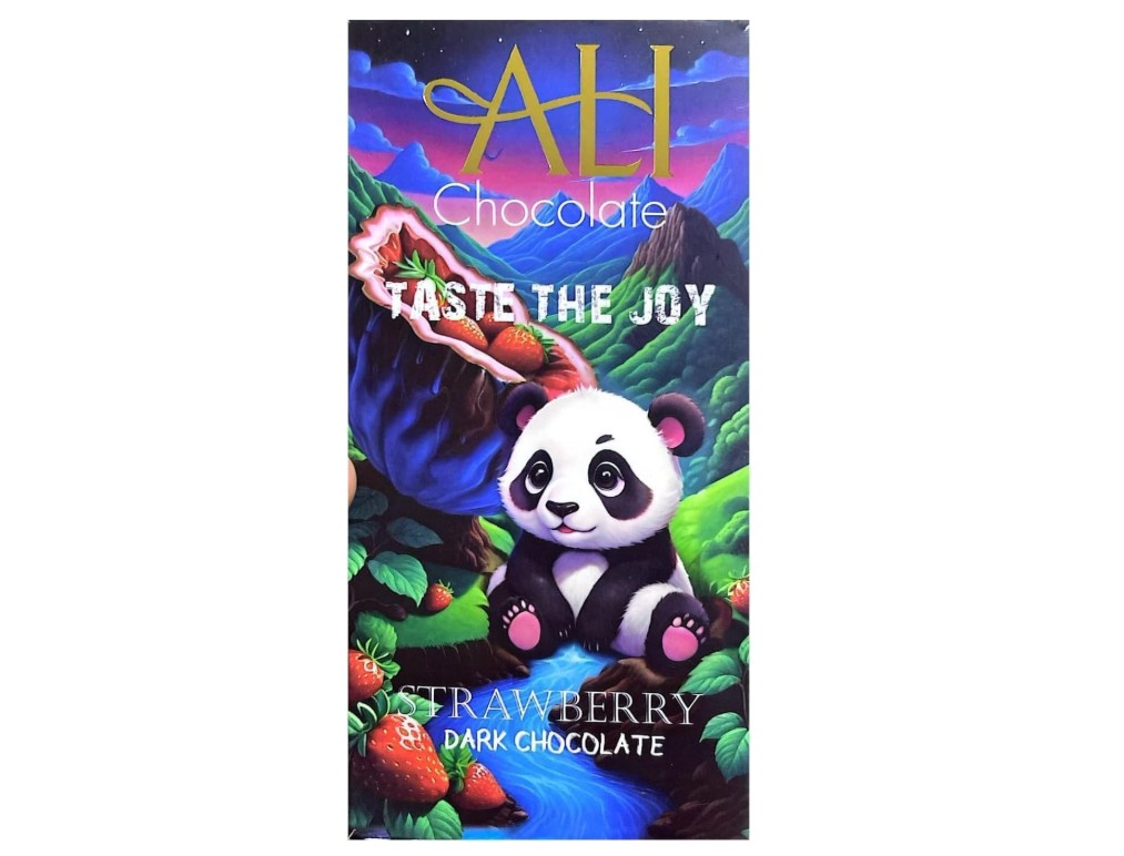 شوكولاتة على غامقه بالفراوله - 80 جرام