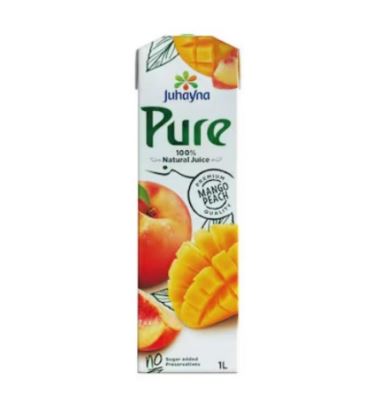 علبه عصير مانجو وخوخ بيور جهينه 1 لتر