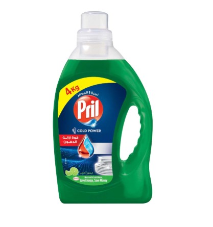 سائل غسيل اطباق بريل اخضر زجاج 4 لتر