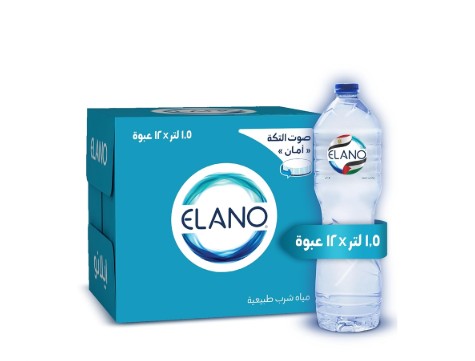 كرتونه مياه معدنية ايلانو 1.5 لتر (12 زجاجه)