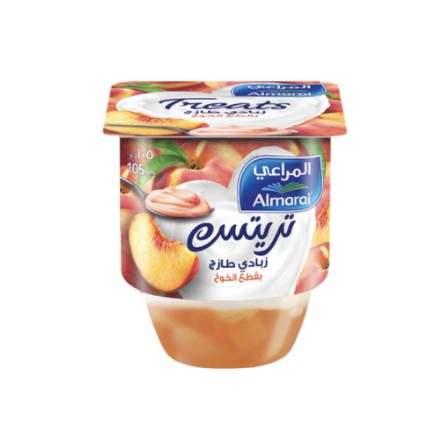 علبه زبادى المراعى 105 جم خوخ