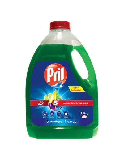 سائل غسيل اطباق بريل اخضر زجاج 2.5  لتر