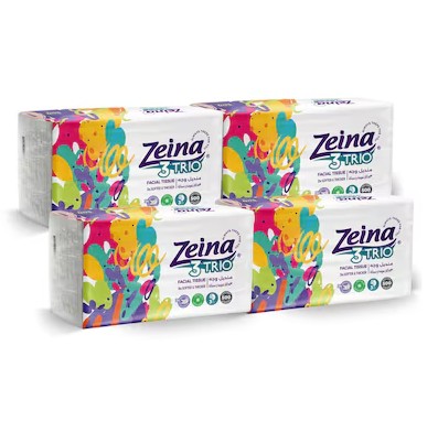 مناديل زينه 500 منديل مجموعه 4 قطع