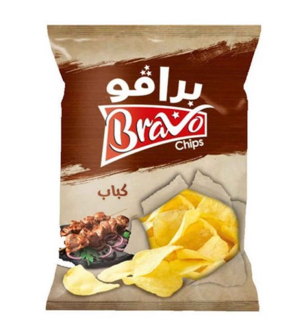 برافو بطاطس شيبس بالكباب 80 جرام